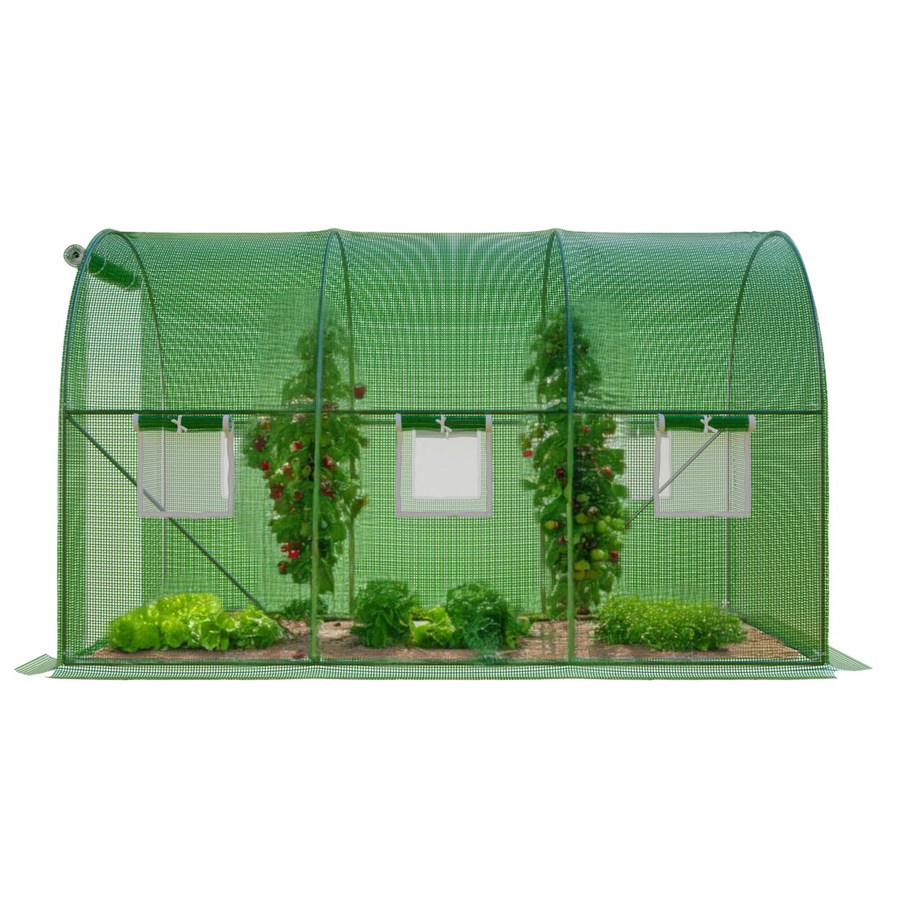 TroniTechnik GARMIO® Foliengewächshaus CICATA, Tomatenzelt, winterfest, 3x2x2m, Frühbeet, Pflanzenhaus