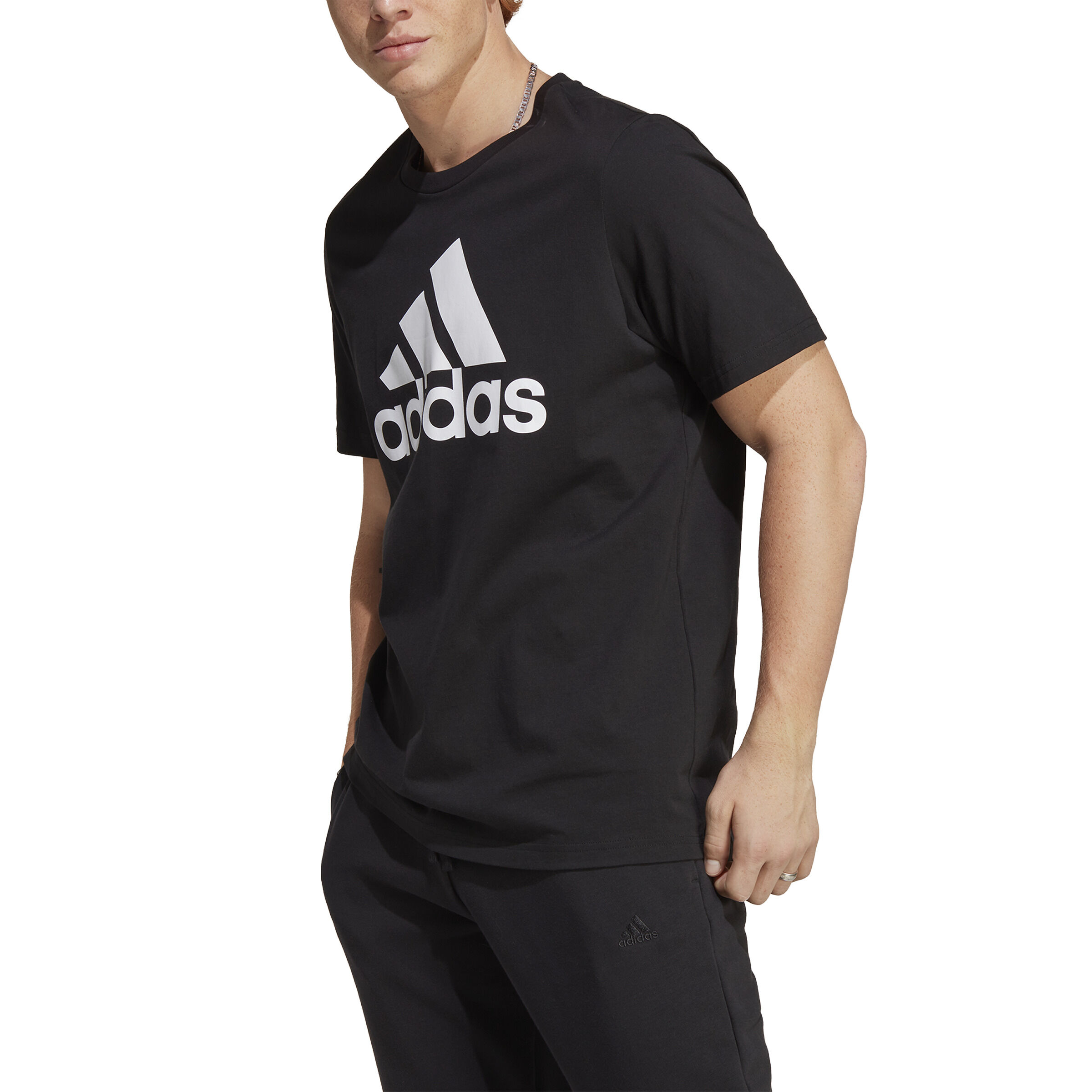 Essentials Single Jersey Big Logo T-Shirt Herren - Schwarz, Weiß