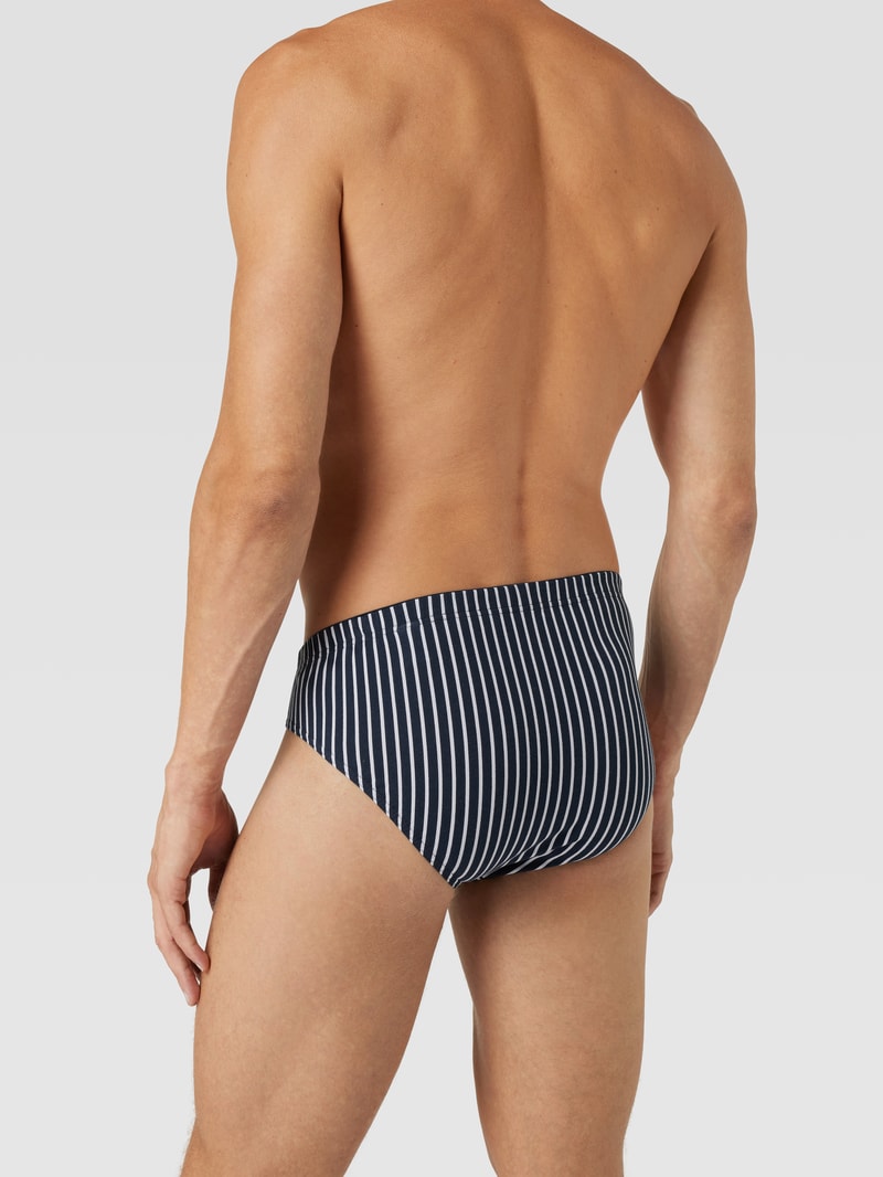 Slip mit Streifenmuster in dunkelblau
