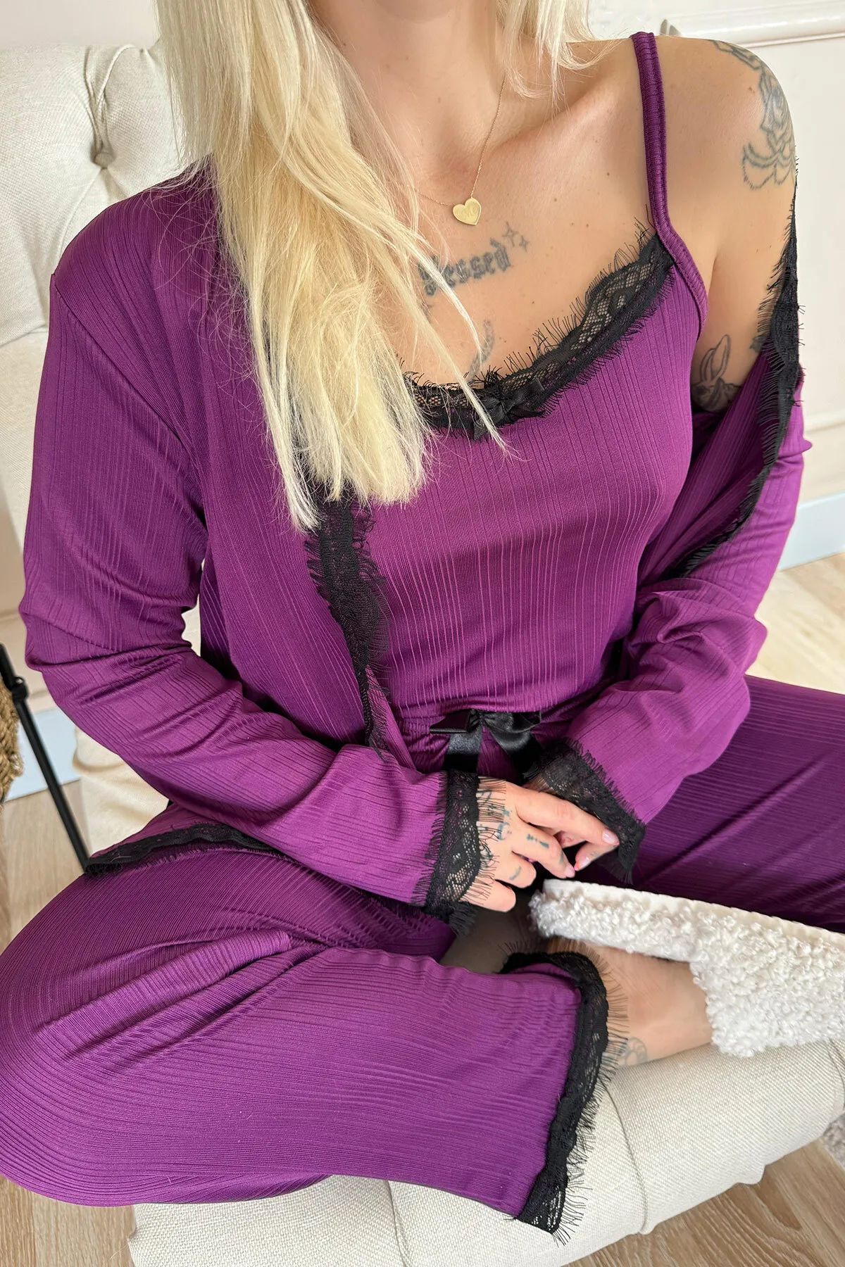 Pijamaevi  Pyjama set - Schwarz - Muster