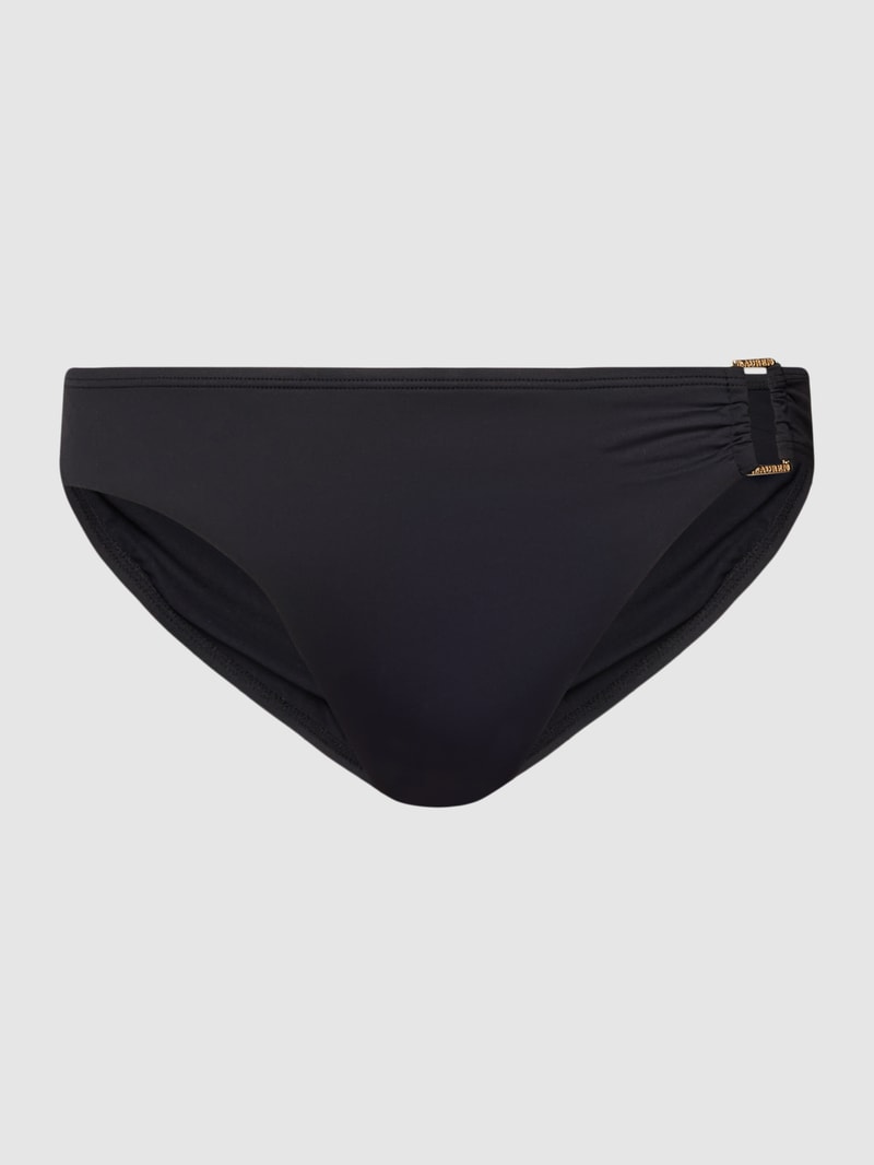 Bikini-Slip mit Label-Detail Modell 'HIPSTER' in schwarz