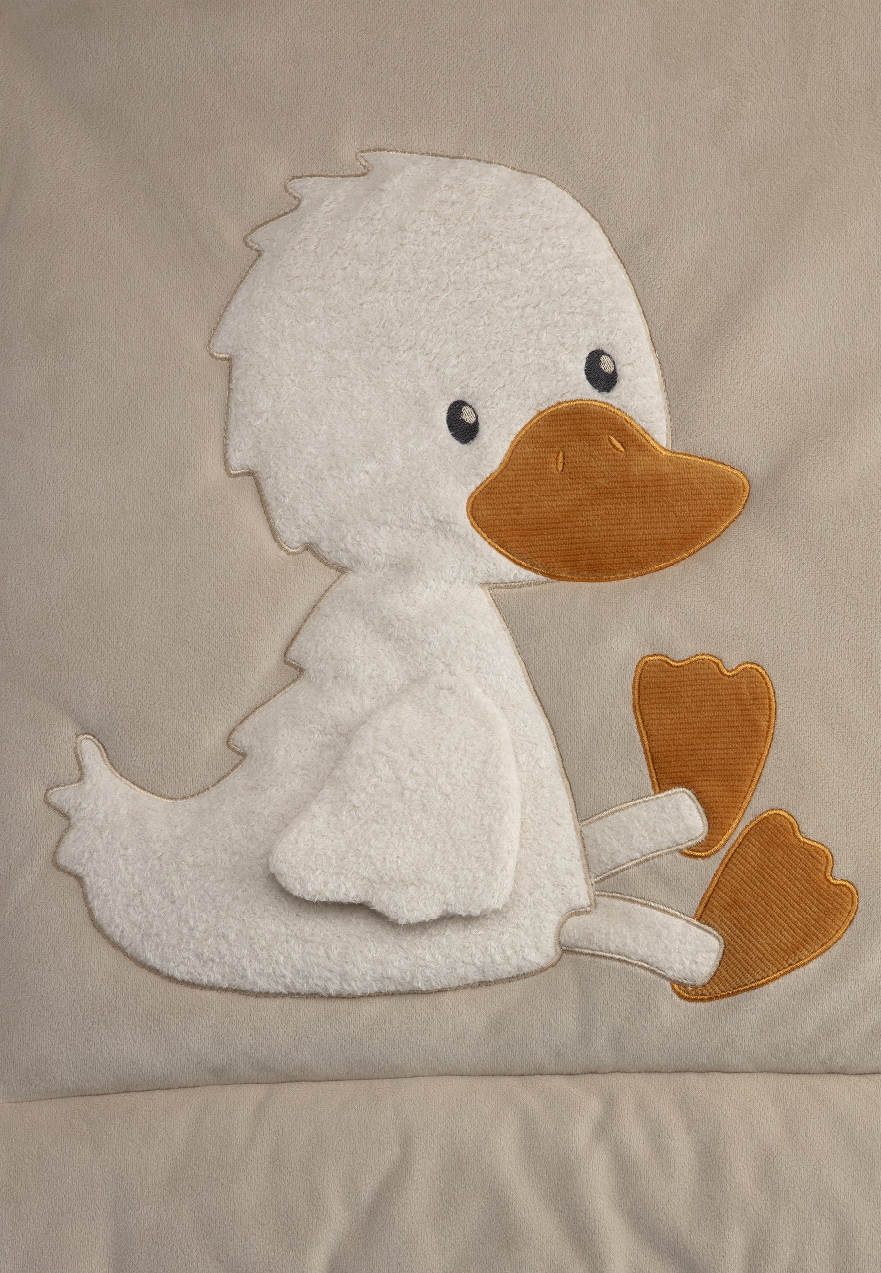 Krabbeldecke mit Motiv Ente Edda in beige