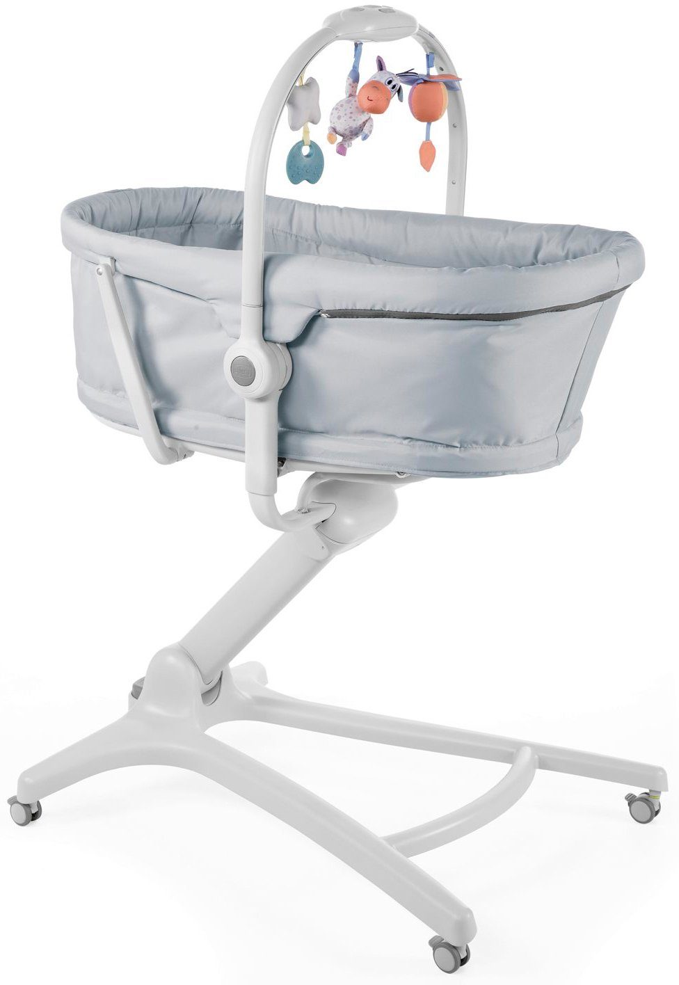 Chicco Kombihochstuhl Baby Hug 4 in 1, Grey, Stubenwagen, Liegesessel, Hochstuhl und erster Stuhl in Einem!