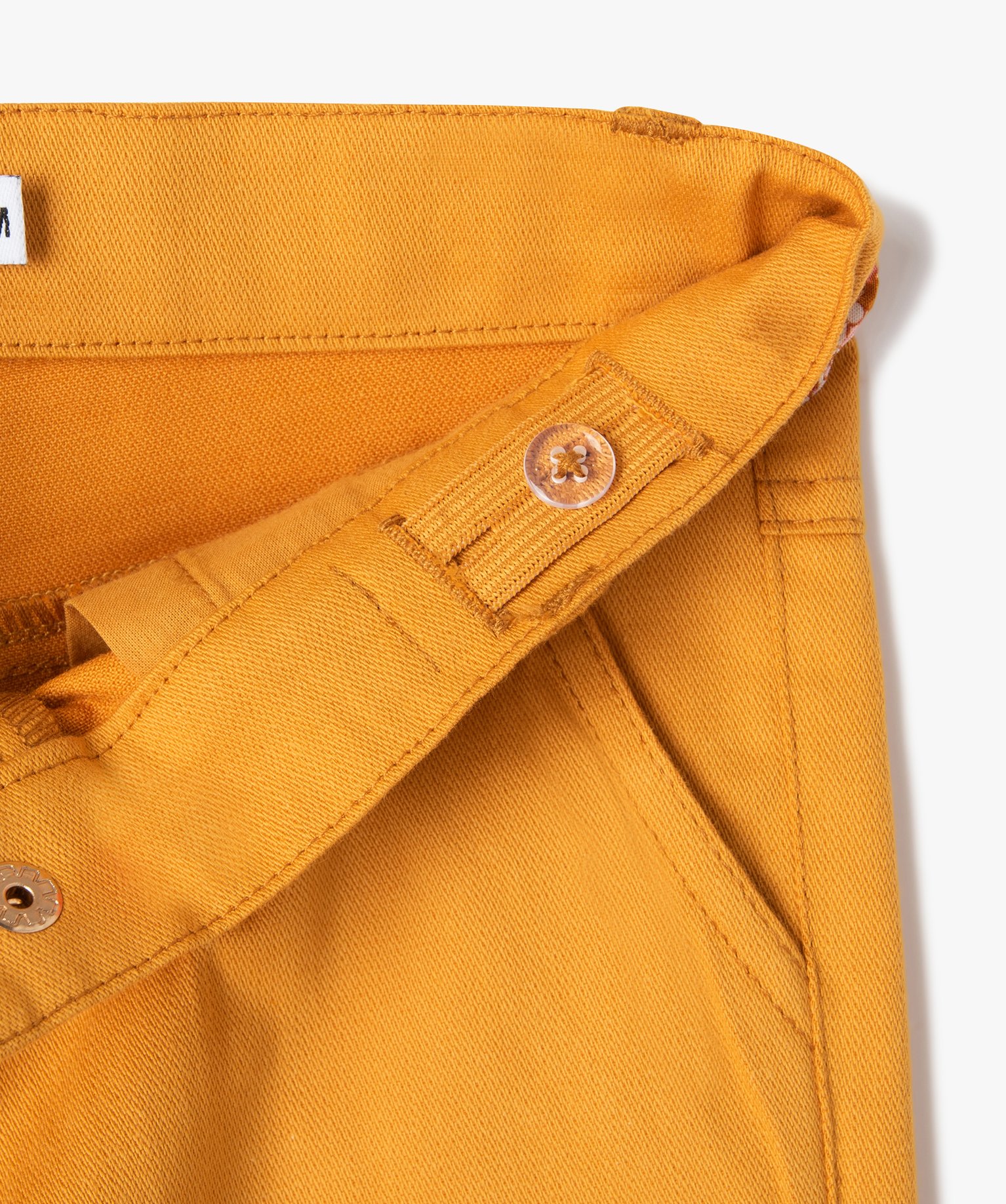 Pantalon carotte en toile bébé fille - LuluCastagnette jaune | GEMO