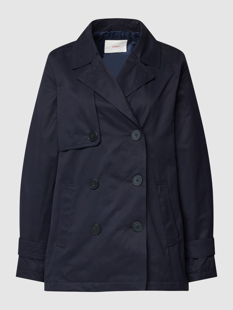 Jacke mit Reverskragen in marineblau