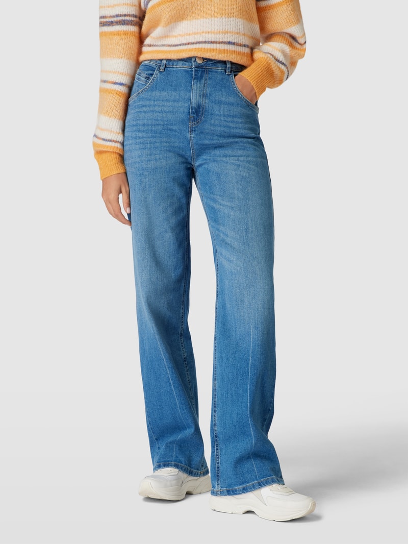 Jeans mit Label-Patch Modell 'Miberta' in bleu