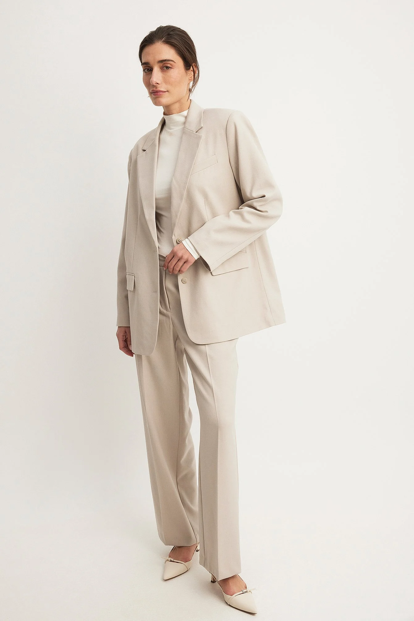 Oversize-Blazer aus Melange