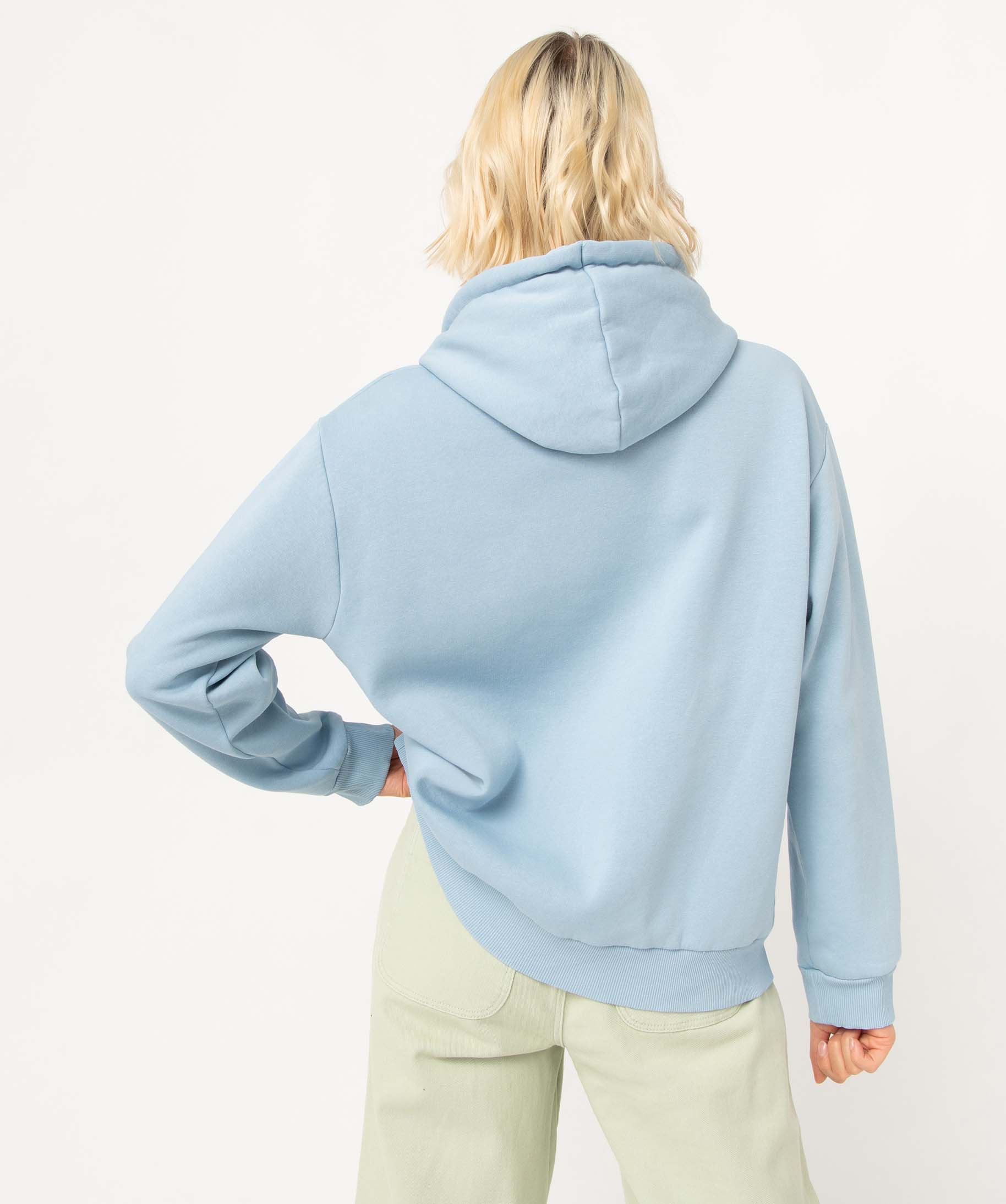 Sweat femme à capuche avec large inscription - Nasa bleu | GEMO