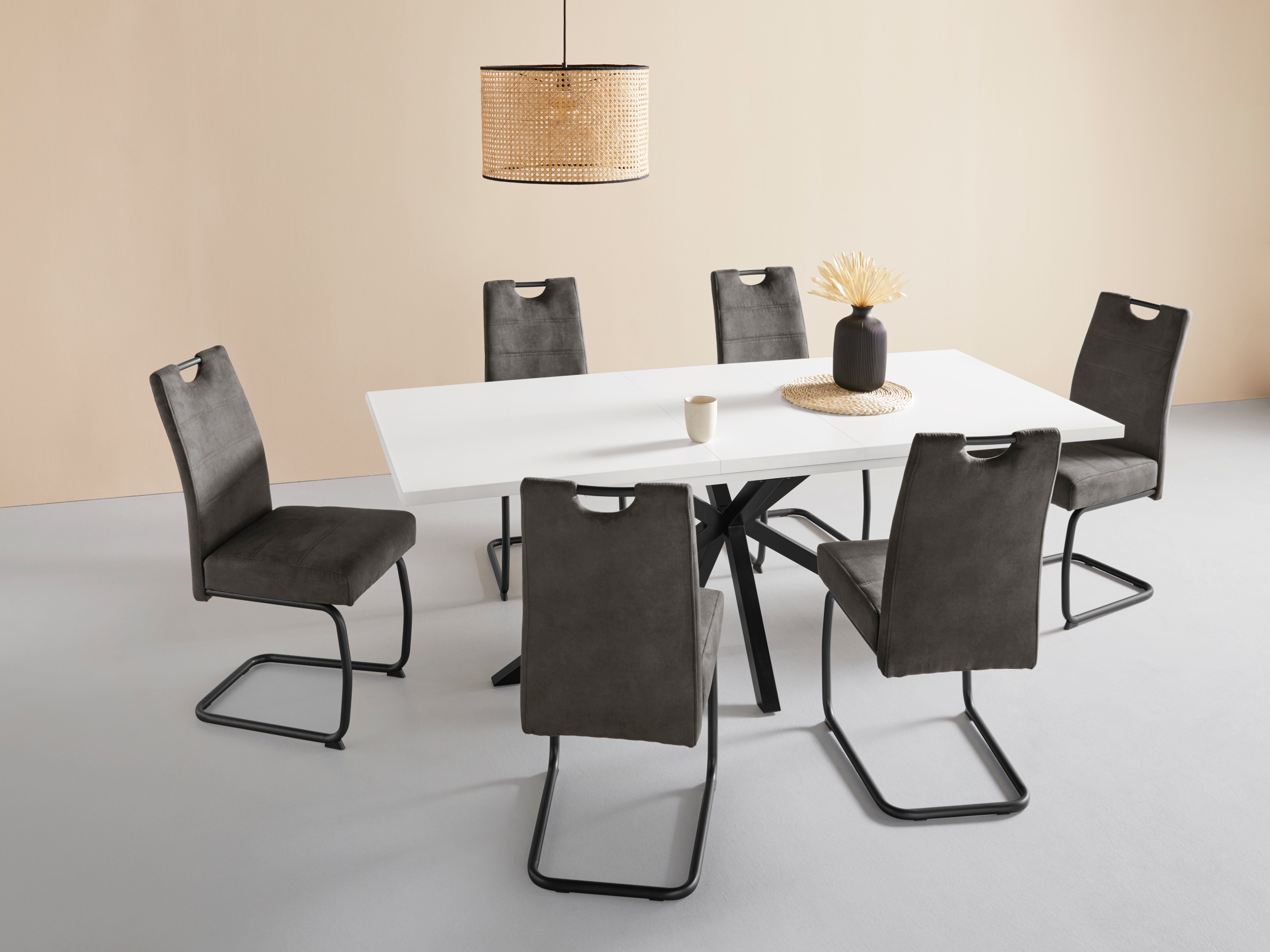 HELA Freischwinger Flora 6 (Set, 2 St), 2 oder 4 Stück, Federkern Polsterung