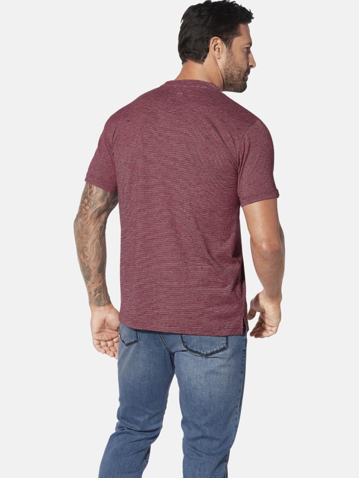 Jan Vanderstorm T-Shirt KERLOVAN in dunkelrot günstig kaufen