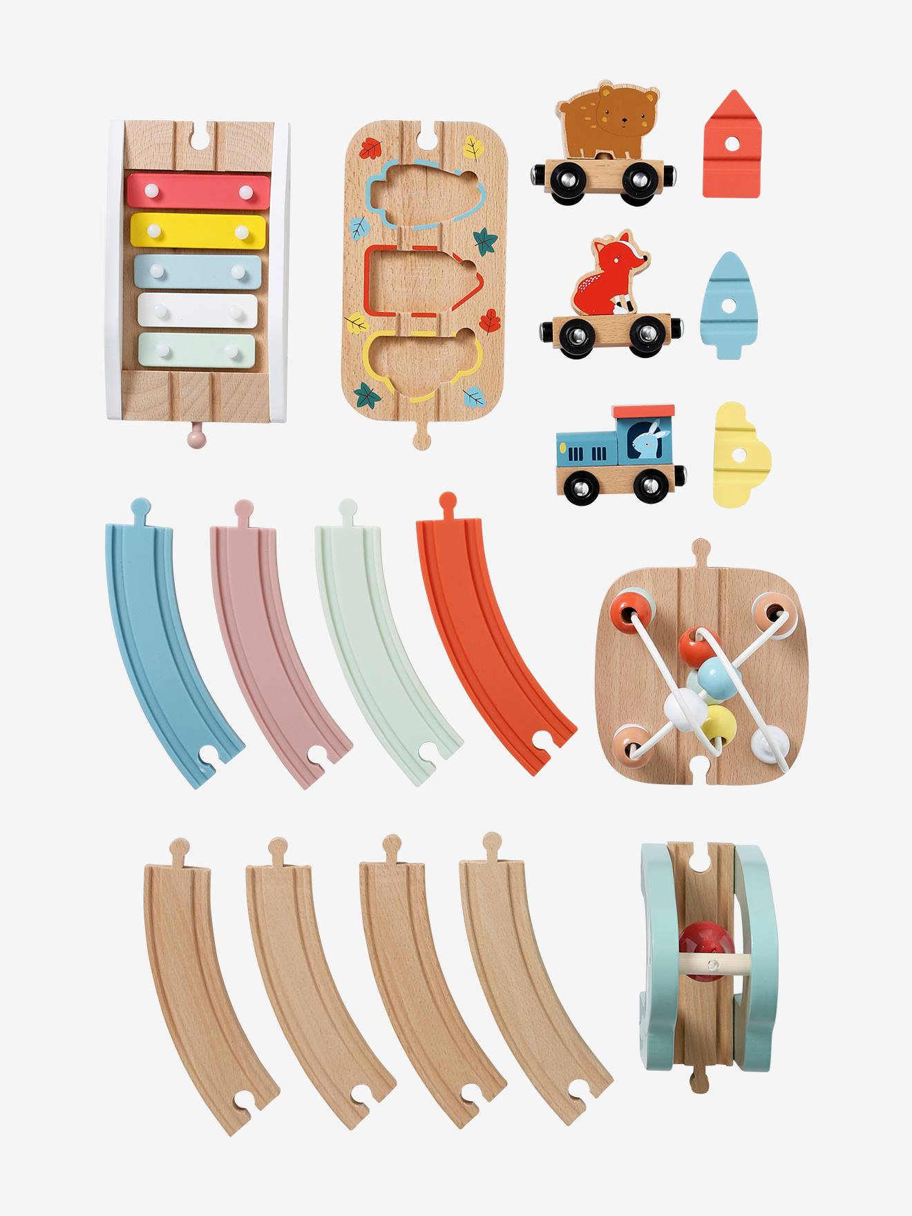 Mon premier circuit de train (12 pièces) en bois FSC® bois