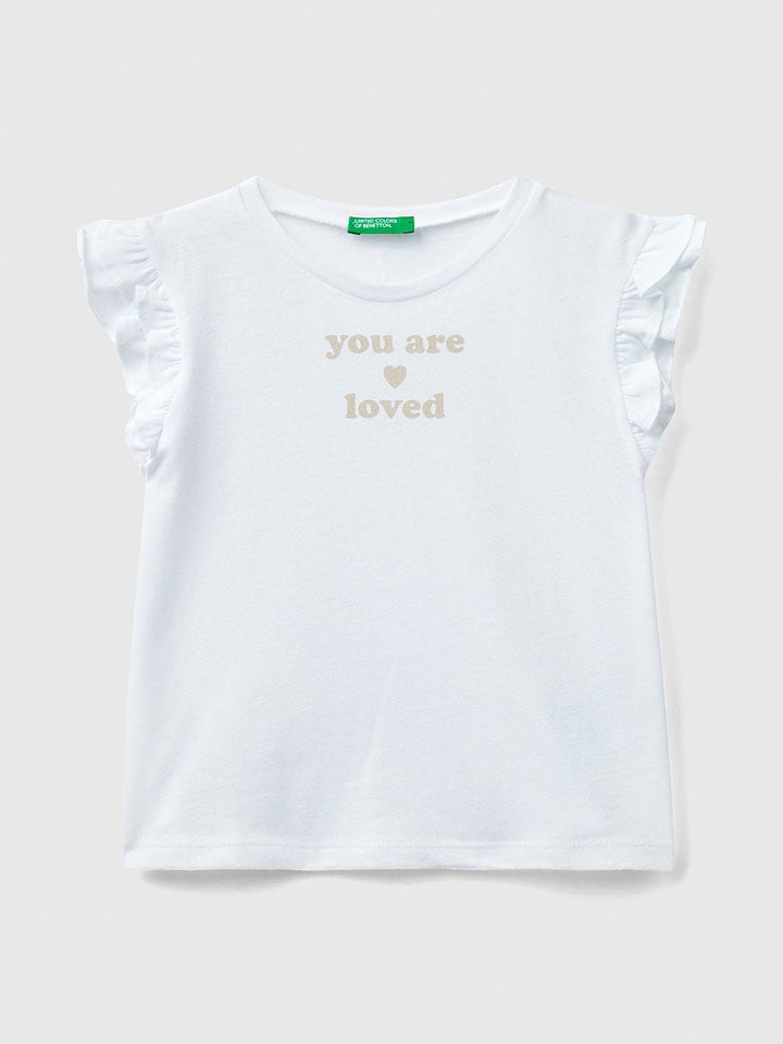 Benetton Shirt in Weiß günstig kaufen
