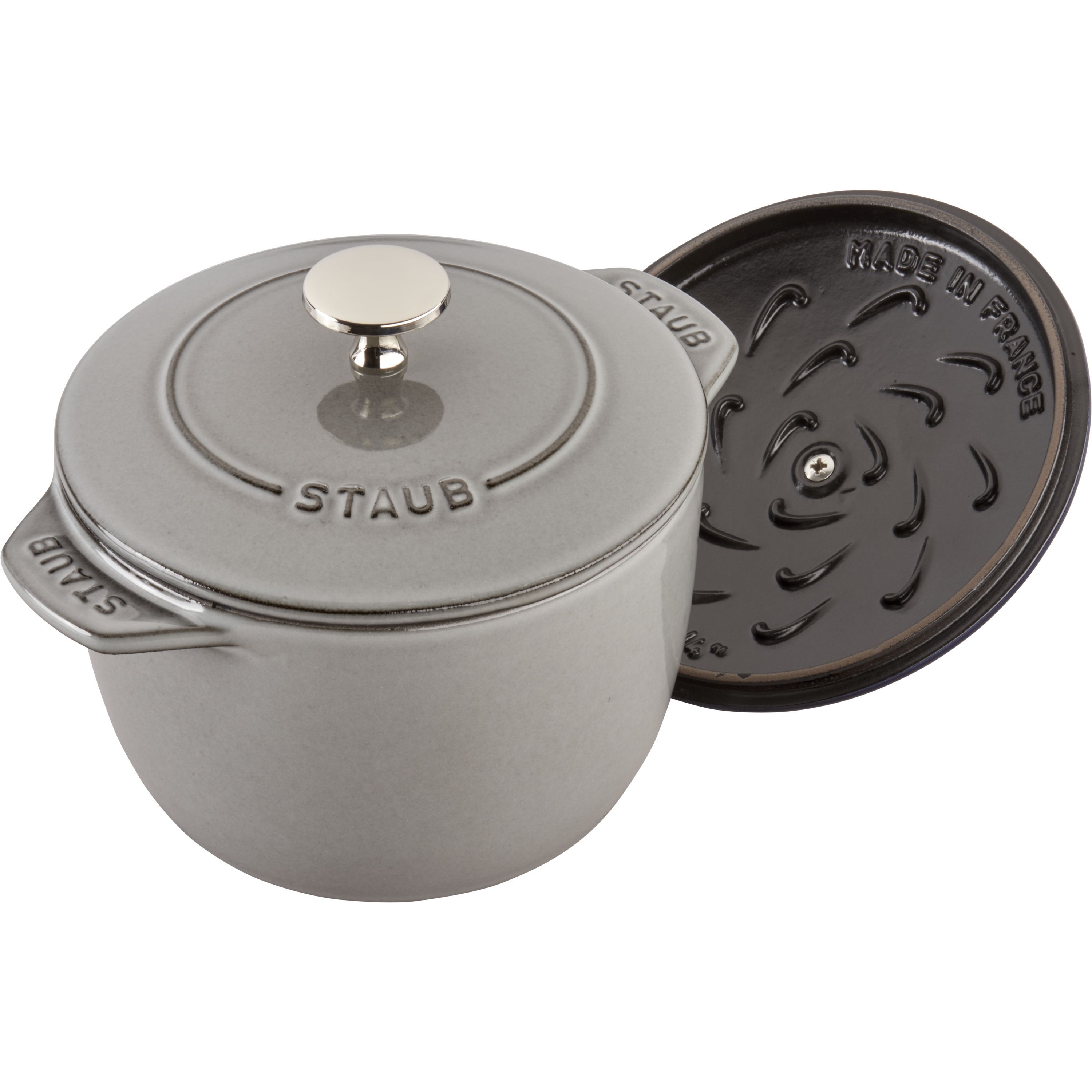 Reis-Cocotte 16 cm, rund, Graphit-Grau, Gusseisen