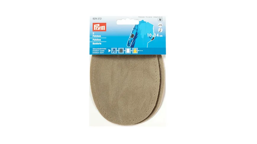 Prym Velourslederimitat-Patches 10 x 14 cm stein stein
