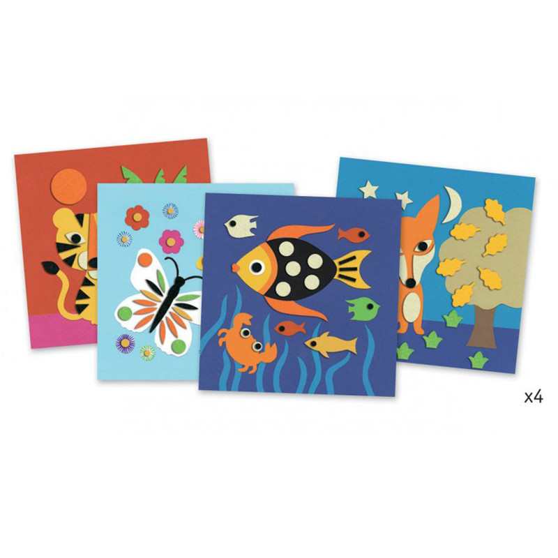 Coffret gommettes en feutrine Douce nature Djeco