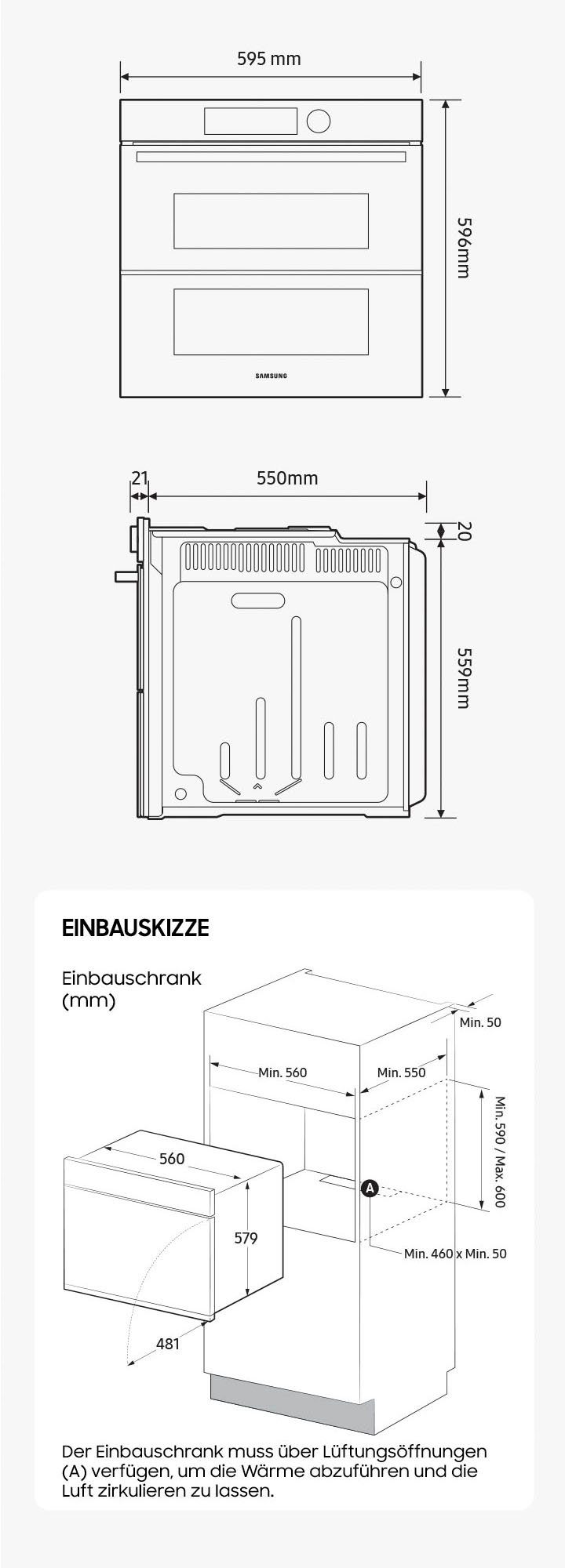 Samsung Einbaubackofen NV7400B NV7B41207DK, katalytische Reinigung