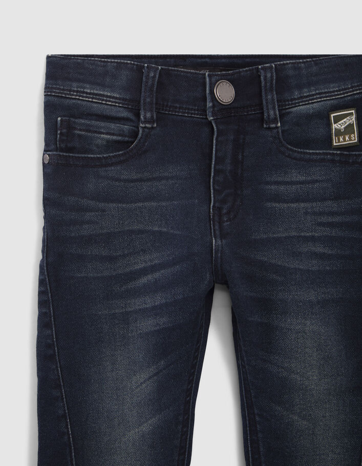 Jean SKINNY bleu vintage avec découpes garçon