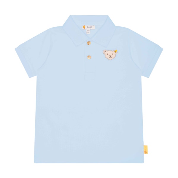 Poloshirt kurzarm, hellblau für Jungs
