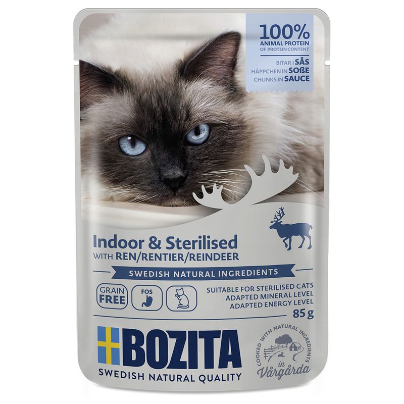 Bozita Häppchen in Soße Indoor & Sterilised 12 x 85 g | bitiba %
