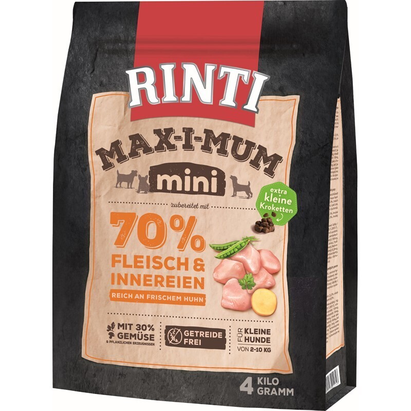 RINTI Hundetrockenfutter RINTI Max-i-Mum Mini Adult Huhn 4 kg