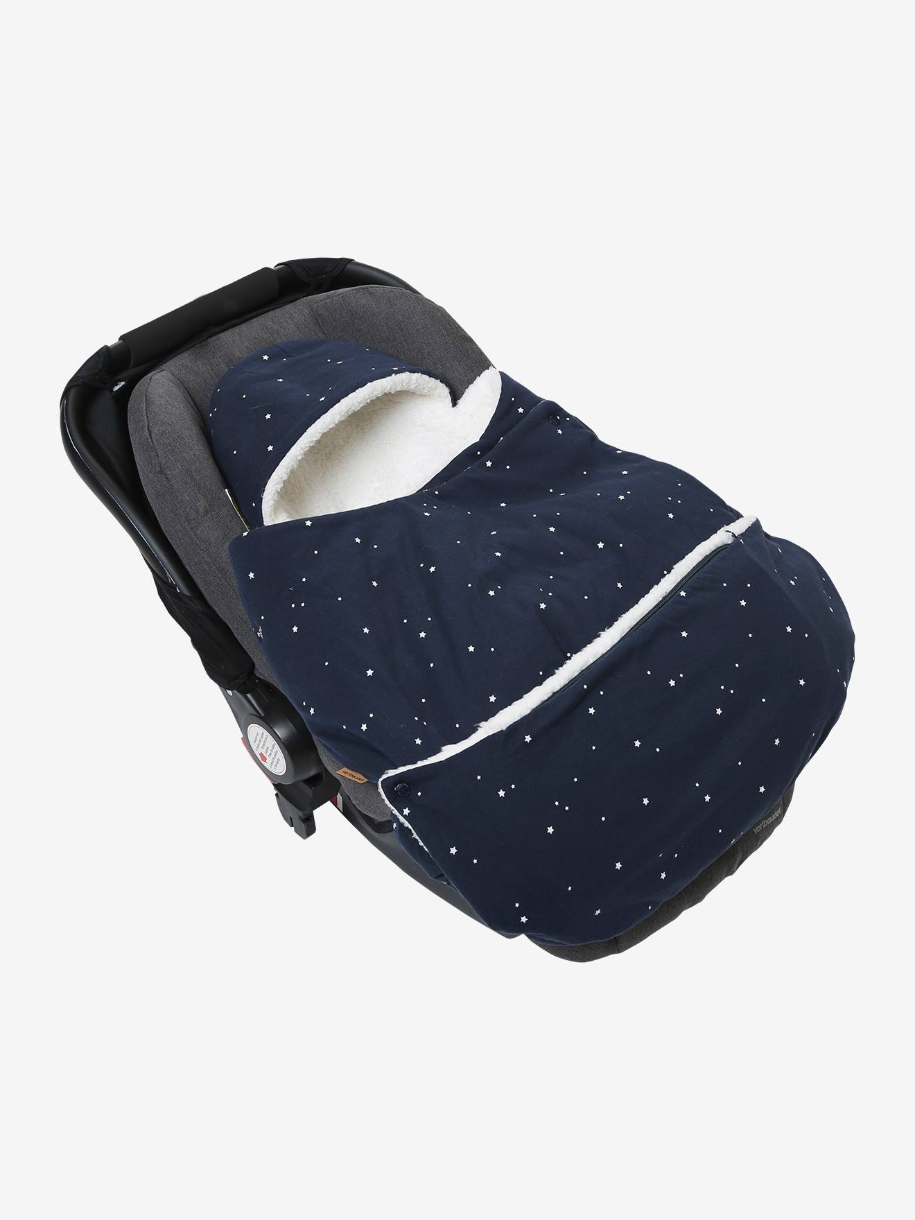 Nid d'ange transformable en molleton marine étoiles