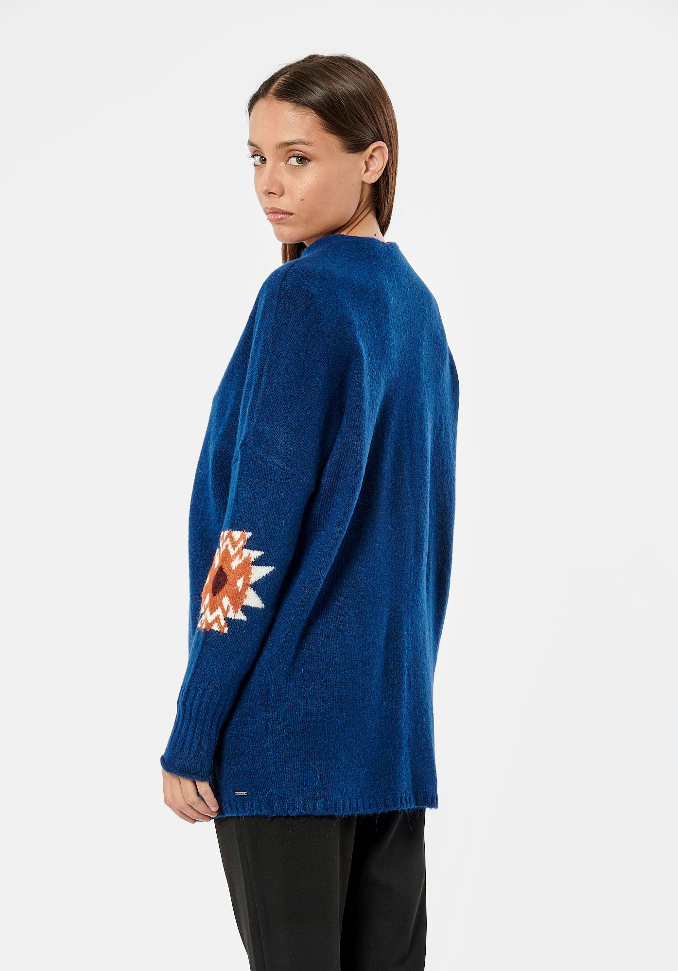 BERNI  Gilet bleu femme