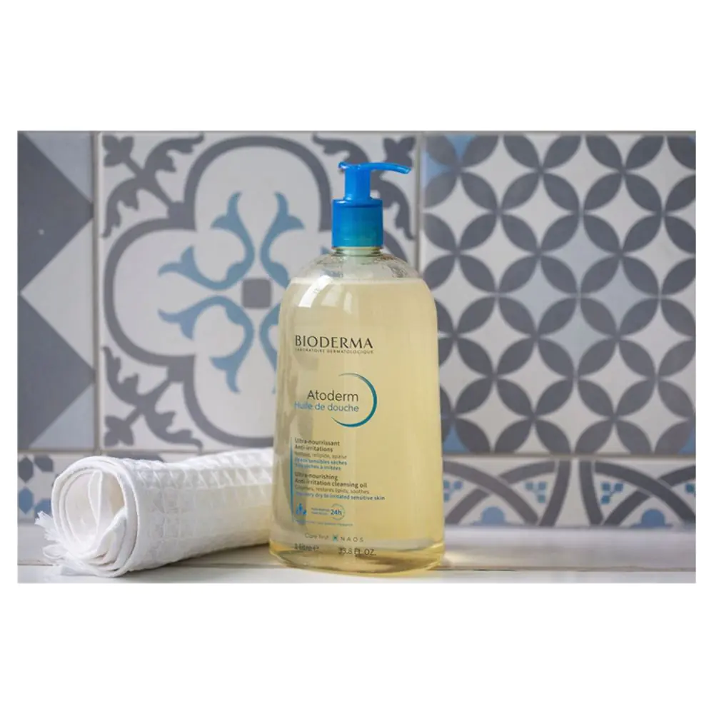 Bioderma Atoderm Huile De Douche Fugtgivende Badeolie, 1000 ml