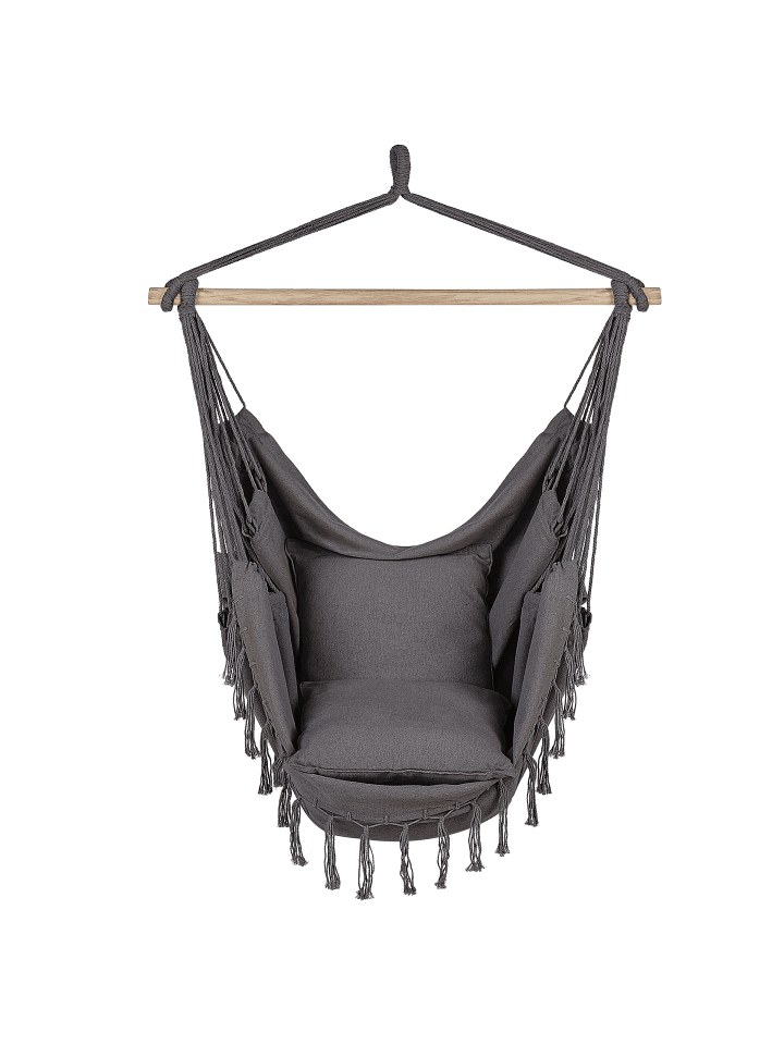 Beliani Hängesessel BONEA in Grau - (W) 95 x (H) 125 x (L) 55 cm günstig kaufen onesize