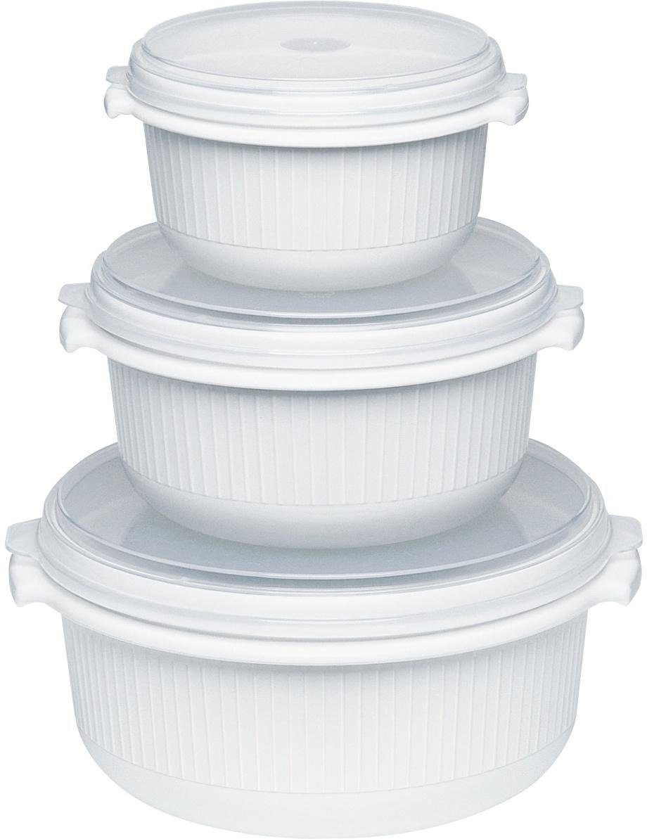 Emsa Mikrowellenbehälter Micor Family, Polyprophylen (PP), (Set, 3-tlg), 0,5, 1,0, 1,5 Liter