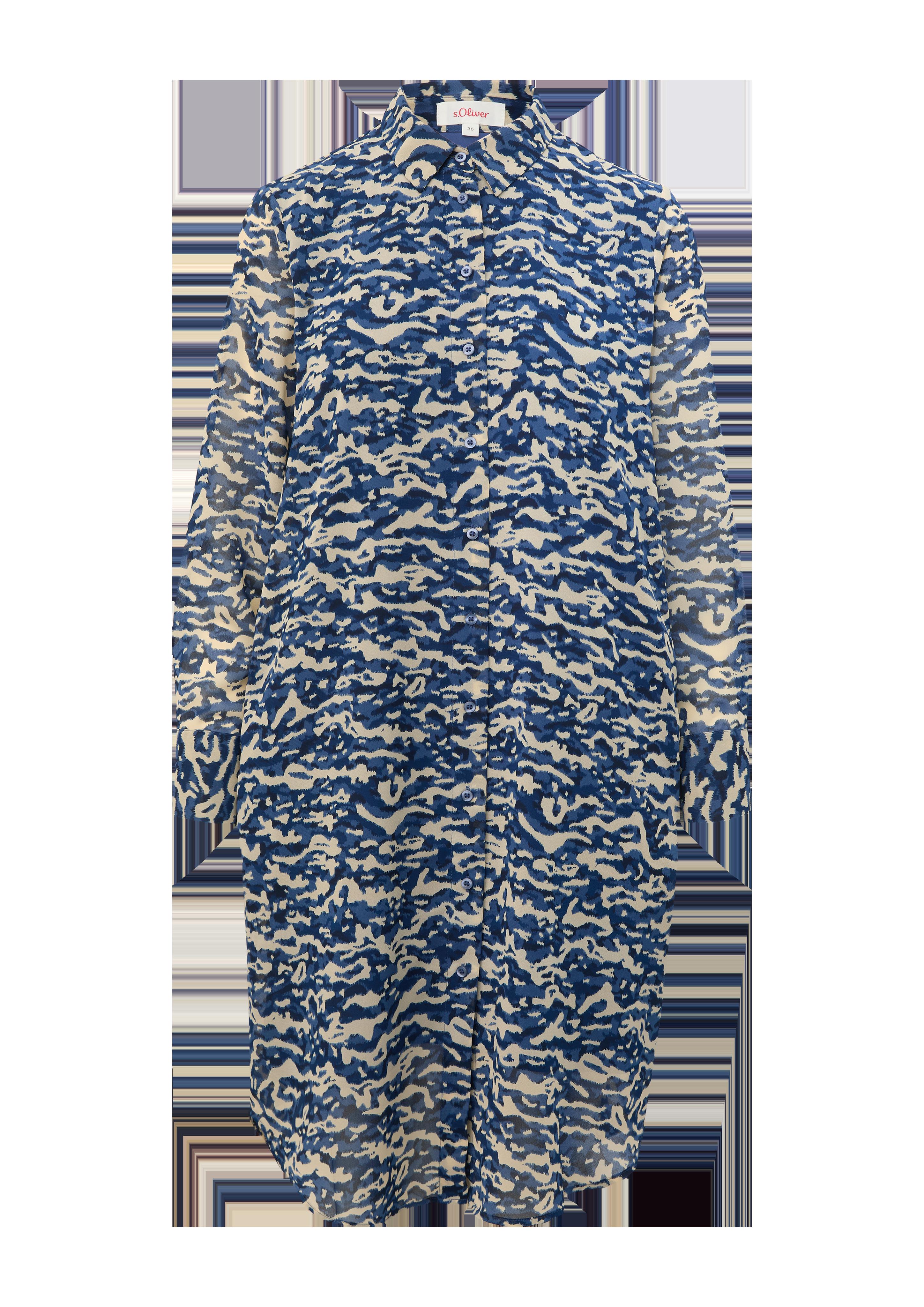 Chiffon-Kleid mit Alloverprint  2135677-57A1