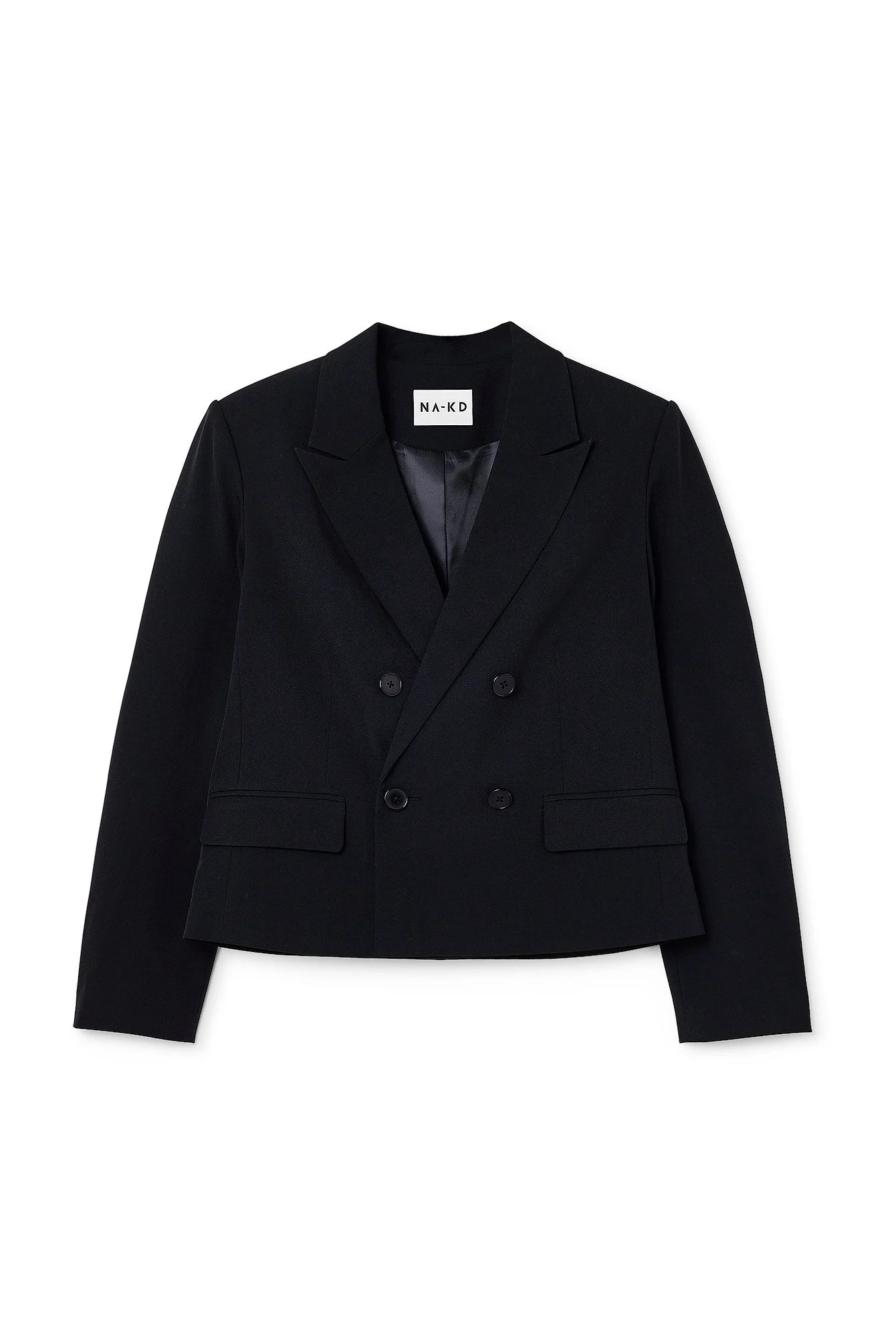 Gerader, zweireihiger Crop-Blazer