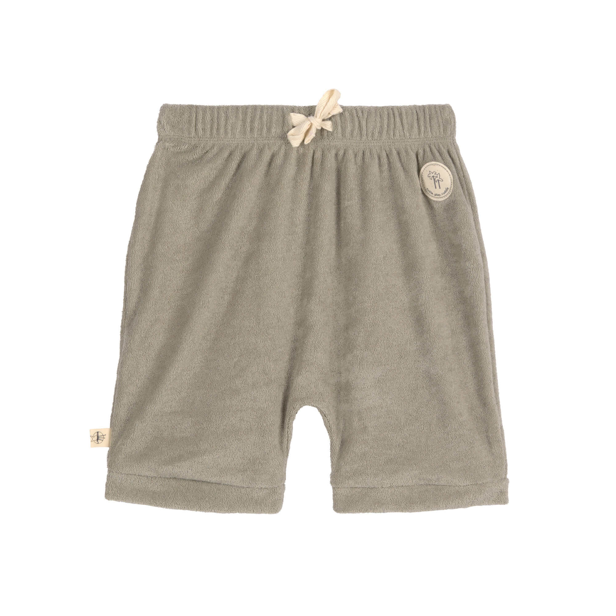 Frottee Shorts Kinder, Oliv