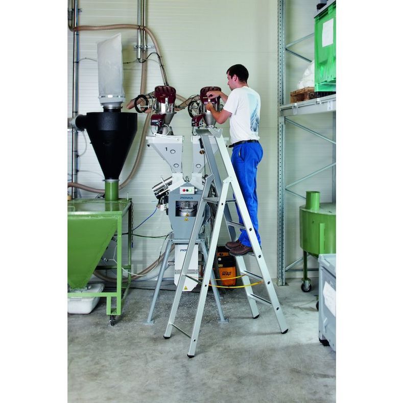 Échelle de palier Saferstep S Zarges 41373, 3 marches, plateforme incluse