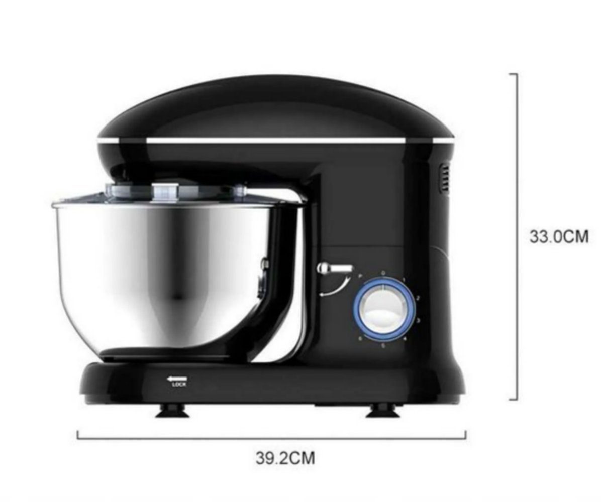 OKA Küchenmaschine 1500W Knetmaschine mit Multifunktionale, 5 l Edelstahlschüssel Küchengerät Rührbesen 10 einstellbare