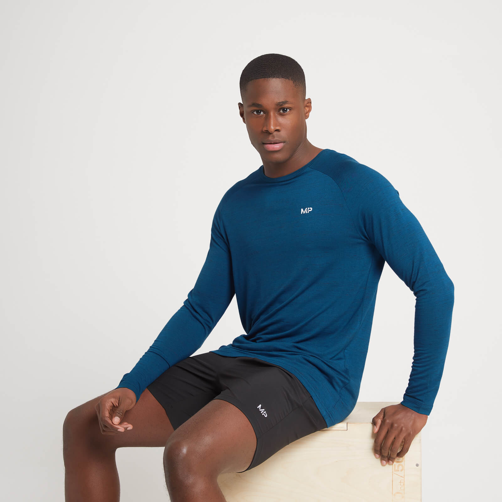 Haut à manches longues MP Performance pour hommes – Poséidon chiné