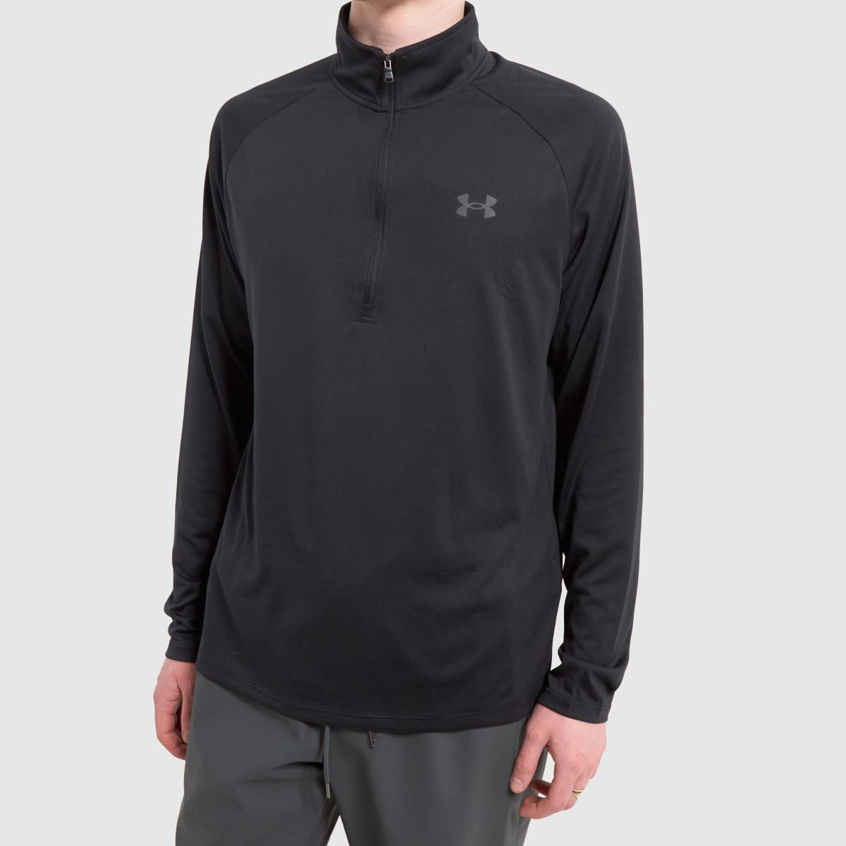 Under Armour – Svarta tech-tröjor med 1/2 dragkedja och ventilation