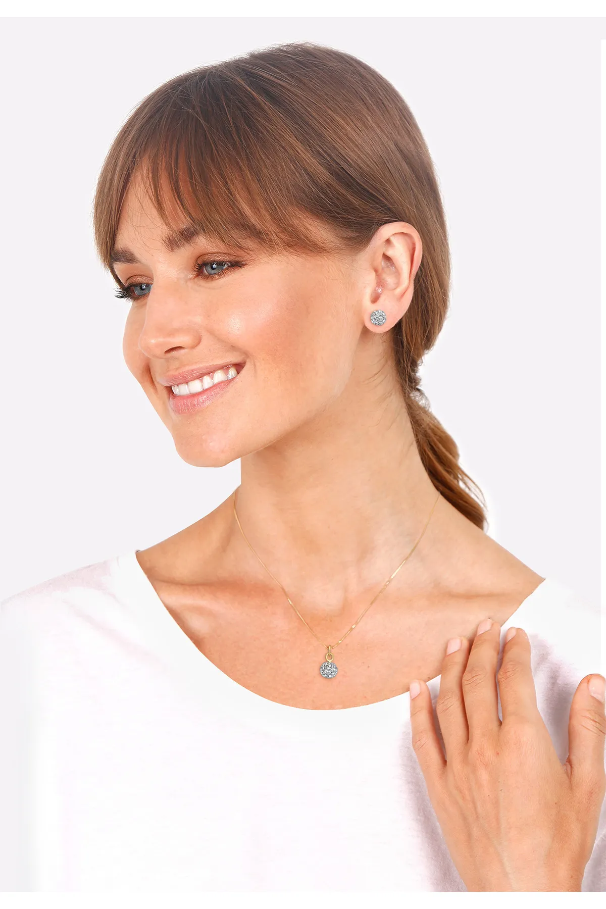ELLI  Schmuckset Basic Elegant Kristalle 925 Silber