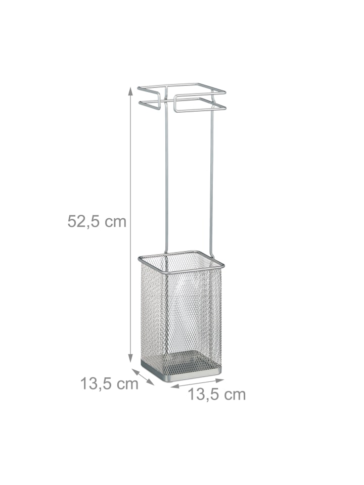 relaxdays Regenschirmständer in Silber - (B)13,5 x (H)52,5 x (T)13,5 cm günstig kaufen onesize