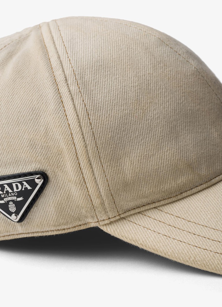 Prada Baseball cap made of denim with logo