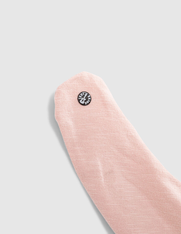 Bavoir rose pâle print rock coton bio bébé