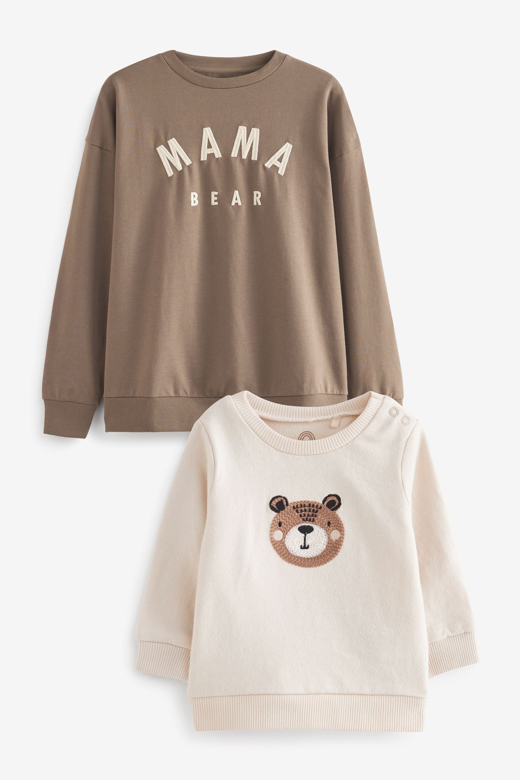 Next Umstandssweatshirt Umstandssweatshirts Bärenmama & Bärenbaby (2-tlg)