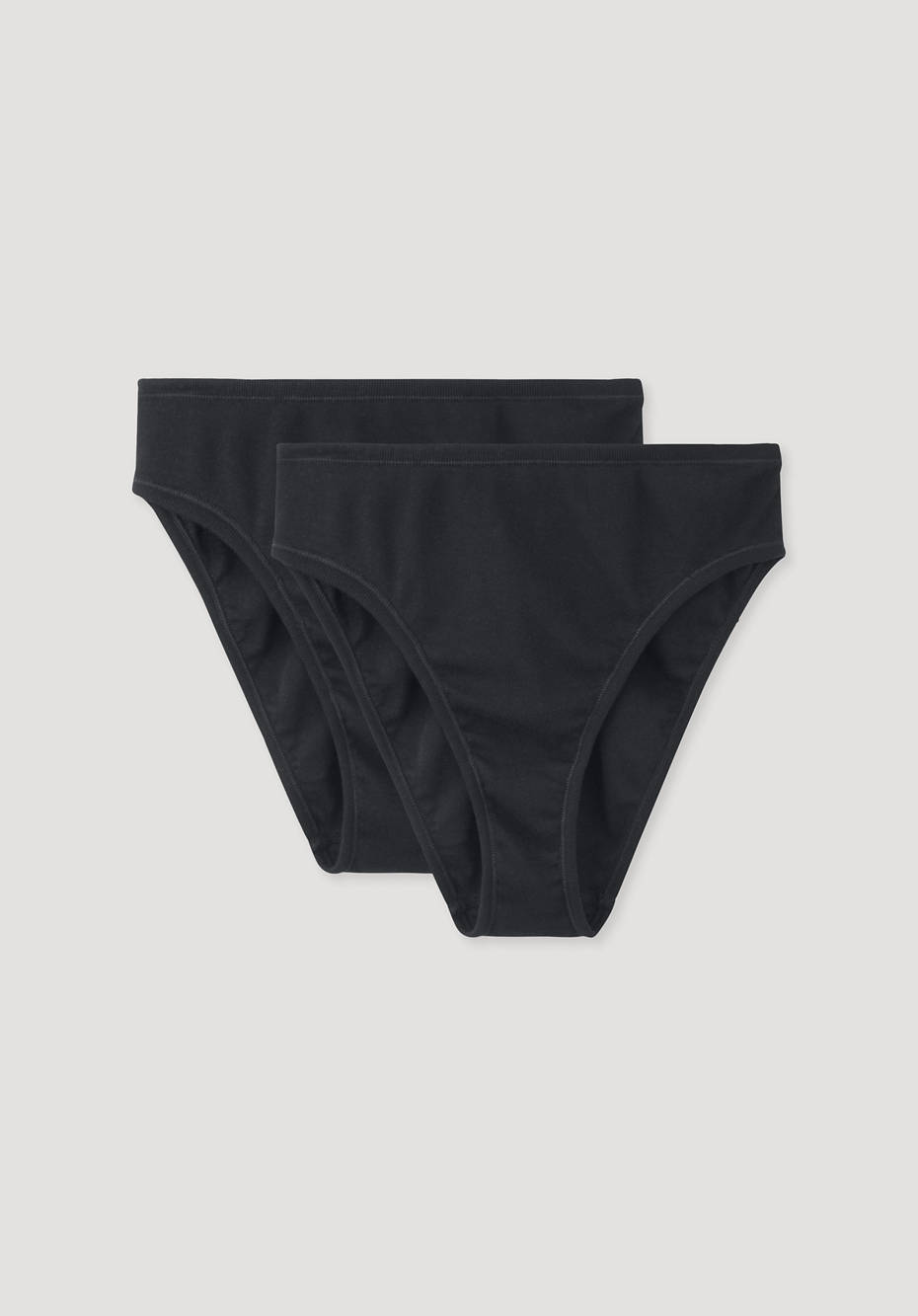 Slip high waist im 2er-Pack aus reiner Bio-Baumwolle