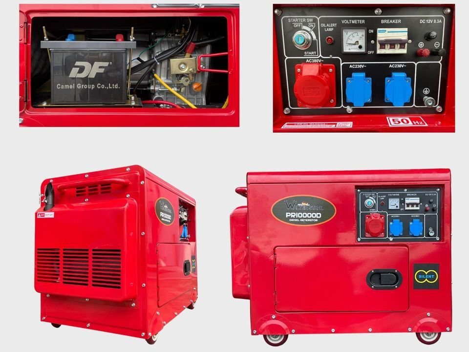 Walter Stahl Stromerzeuger DIESEL Stromerzeuger Generator Walter Stahl 2x220V-1x380V, (1-tlg)