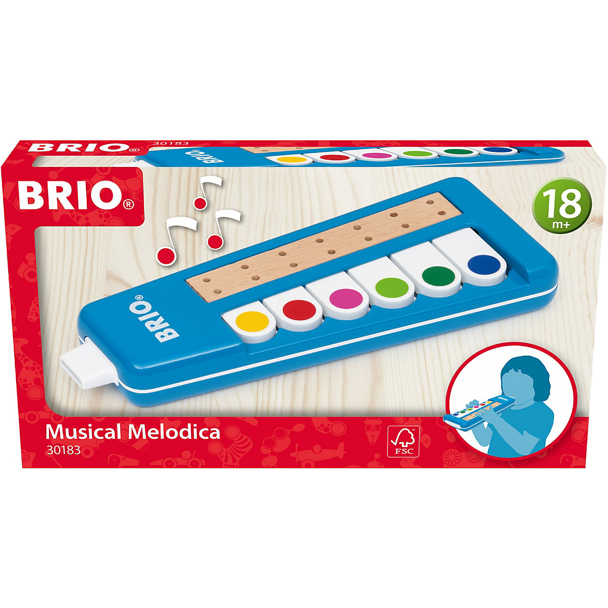 30183 BRIO Kinder Melodica  - Spielzeuginstrument für Kleinkinder ab 18 Monate