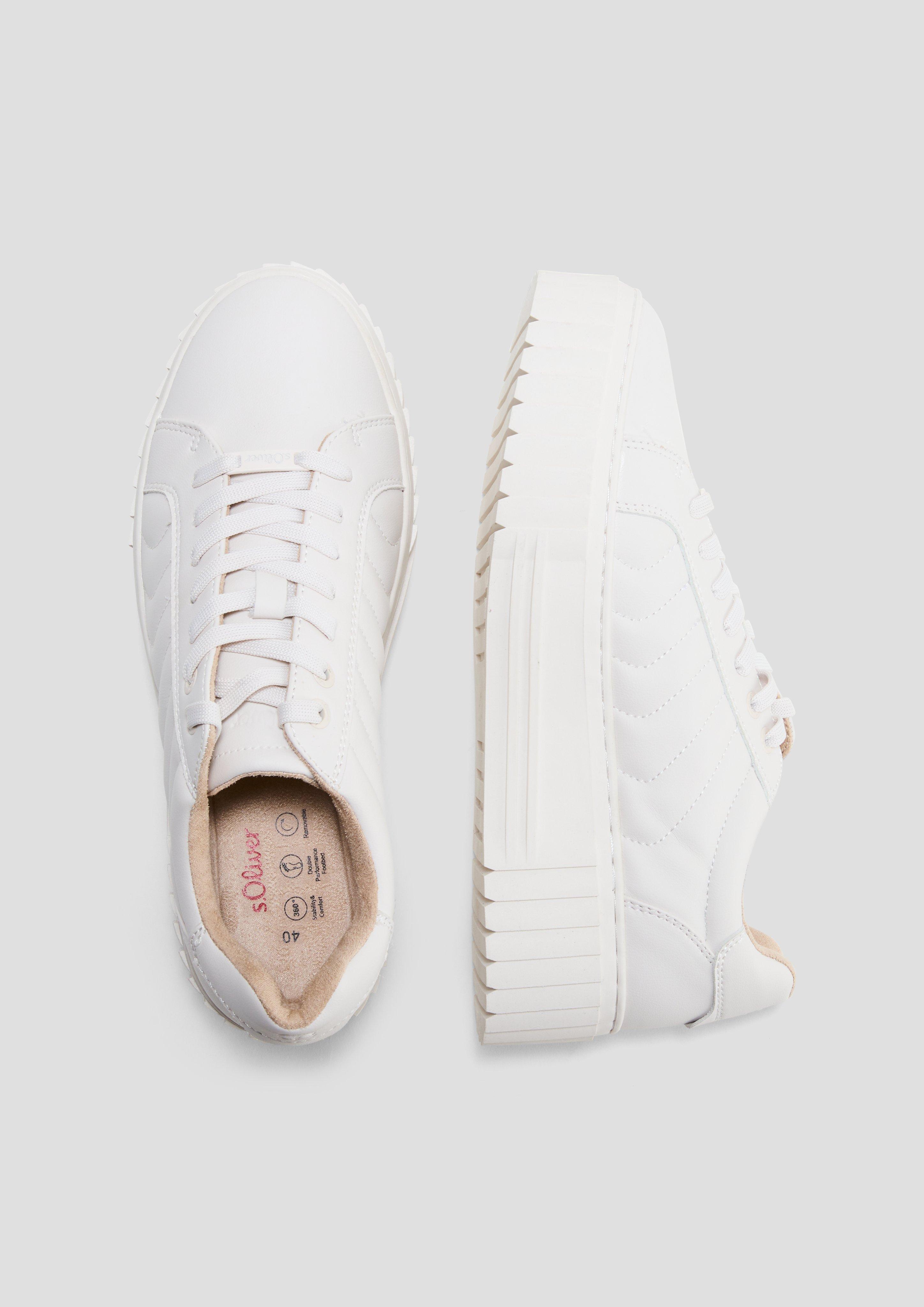 Plateausneaker mit Kontrastsohle  6008271-250