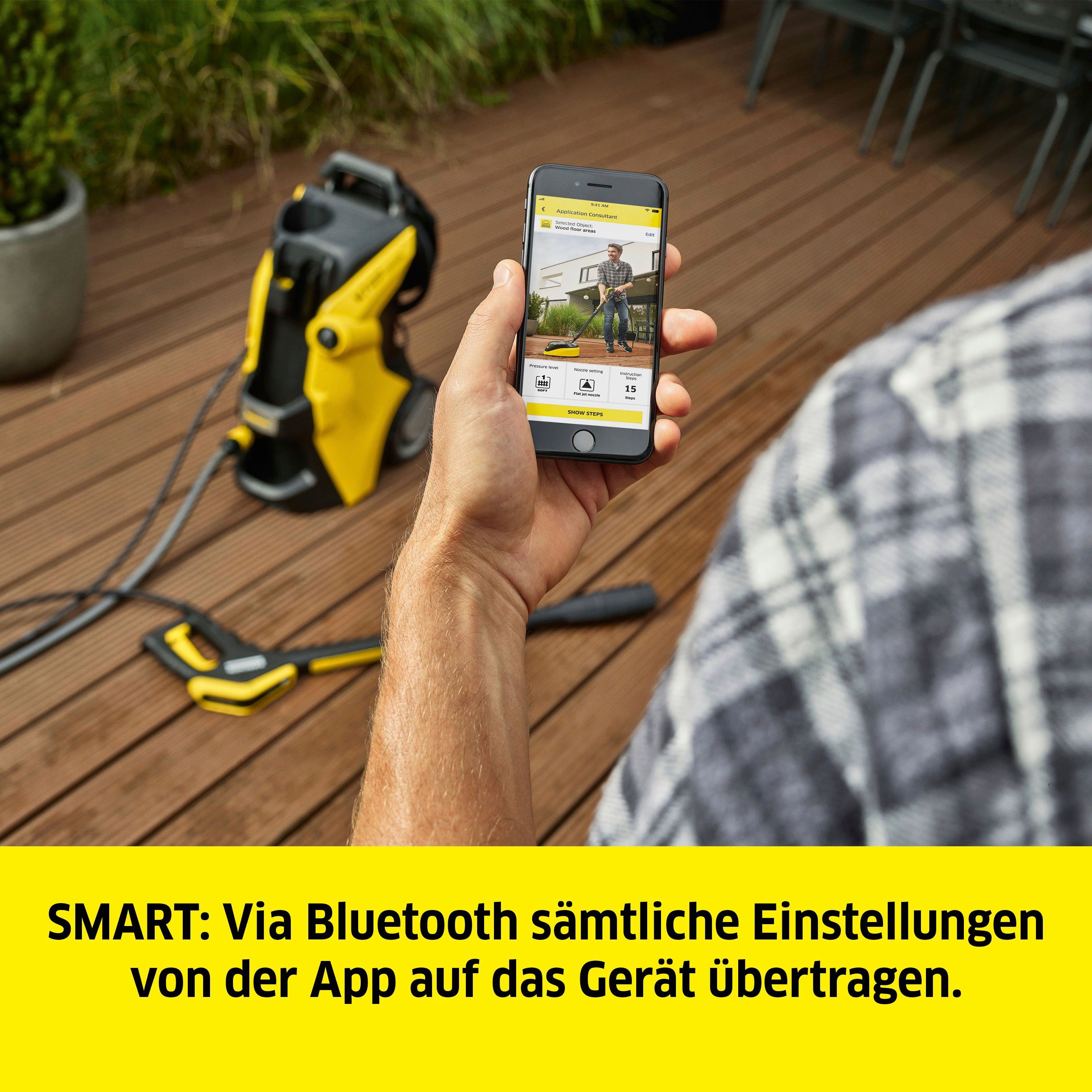 KÄRCHER Hochdruckreiniger K 7 Smart Control Home, Druck max: 180 bar, Fördermenge max: 600 l/h, Bluetooth zur Home & Garden App, Quick Connect