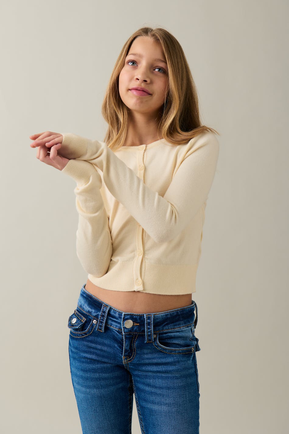 Y knitted tight cardigan