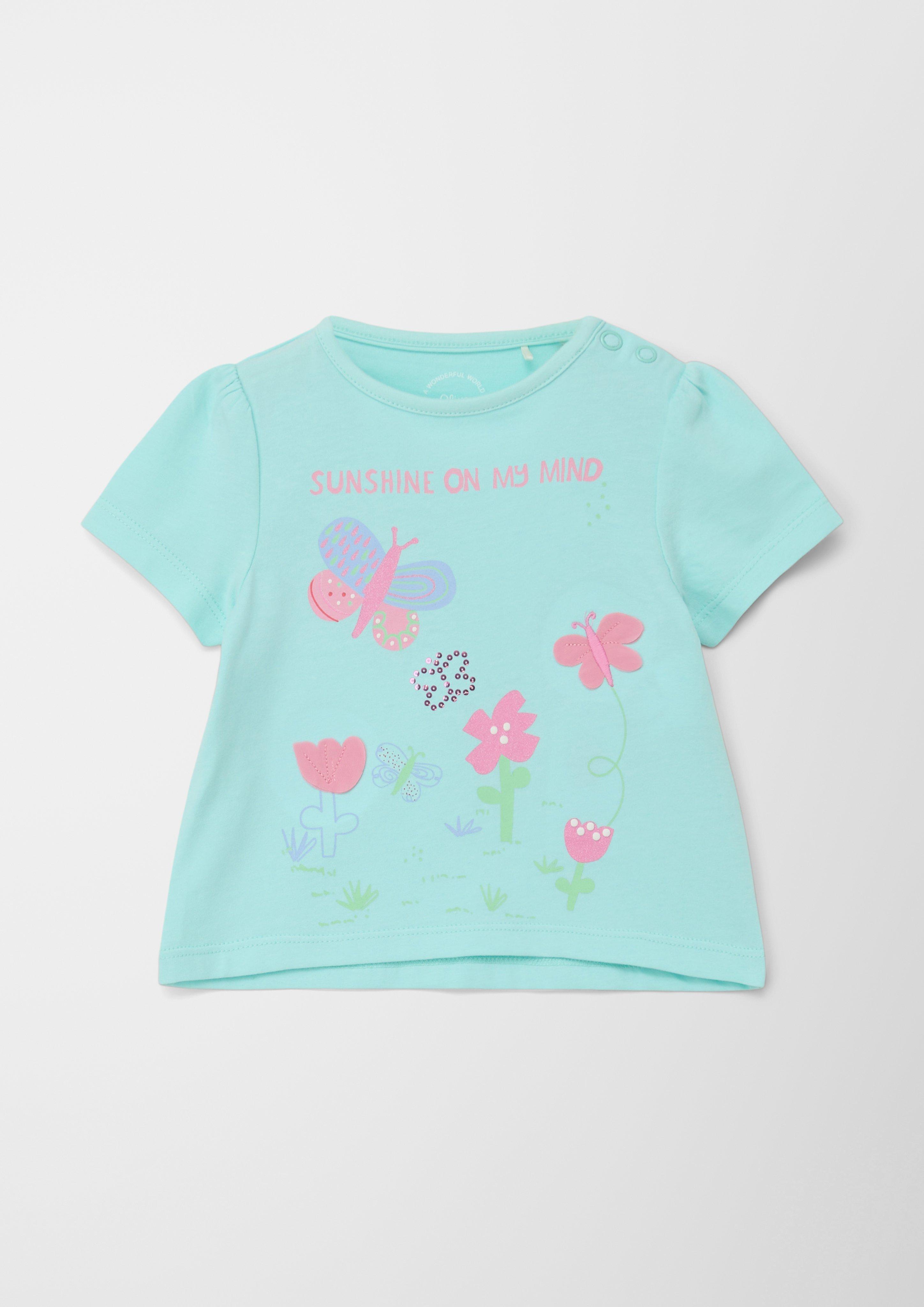 Baumwollshirt mit Artwork   2130615-6006
