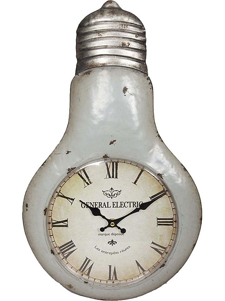 Anticline Wanduhr in Hellgrau - (B)30,5 x (H)50 x (T)3 cm günstig kaufen onesize