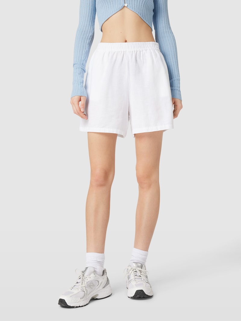 Sweatshorts mit elastischem Bund Modell 'MILANO' in weiß